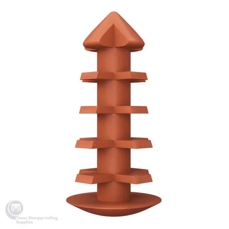 No Hydro 12mm Terracotta DPC Injection Plugs NH T DPC Straight – One Stop Damp Shop (Ireland)
